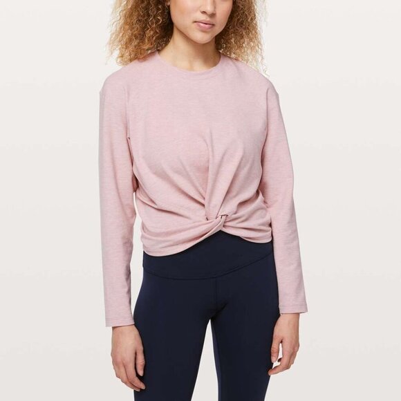 Lululemon Tuck & Gather Pullover 10 Heathered Mod Faint Coral - Picture 2 of 7